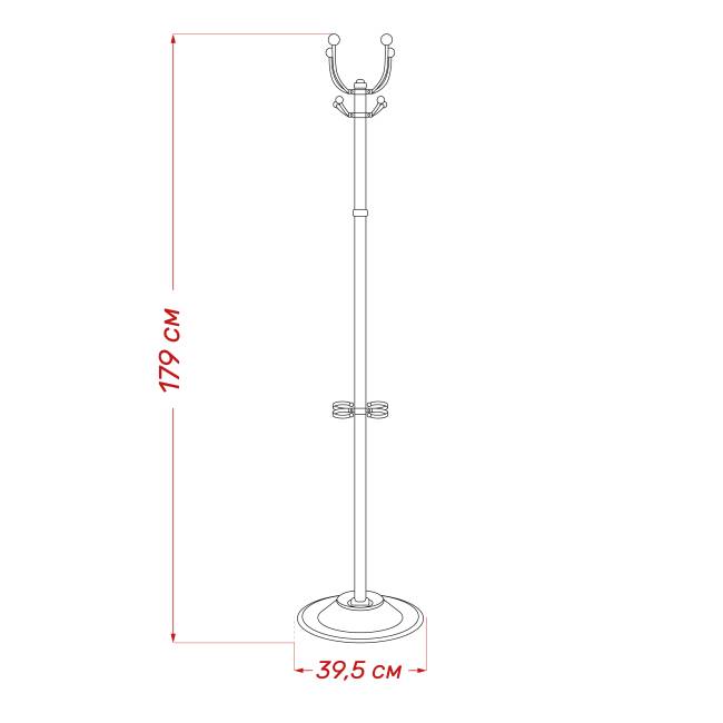 Вешалка напольная Leset Квадро-1 Бук