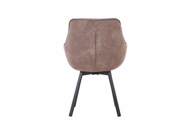 Полукресло поворотное Milan замша темный латте/черные опоры