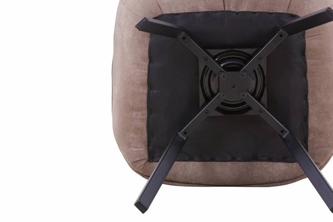 Полукресло поворотное Milan замша темный латте/черные опоры