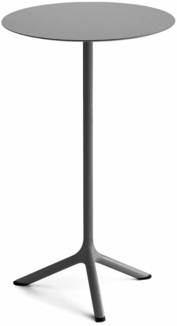 Стол ламинированный барный Tripe антрацит, светло-серый Ø600х1100 мм