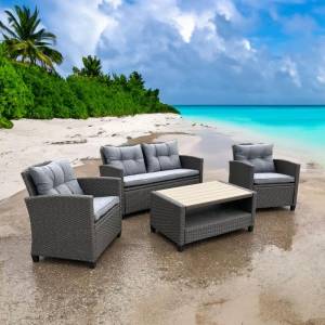 Плетеный комплект мебели с диваном AFM-804G Dark Grey Плетеный комплект мебели с диваном AFM-804G Dark Grey