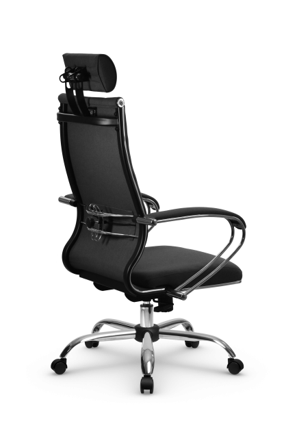 Кресло МЕТТА B 2m 34P/подл.127/осн.003, рогожка b темно-серый