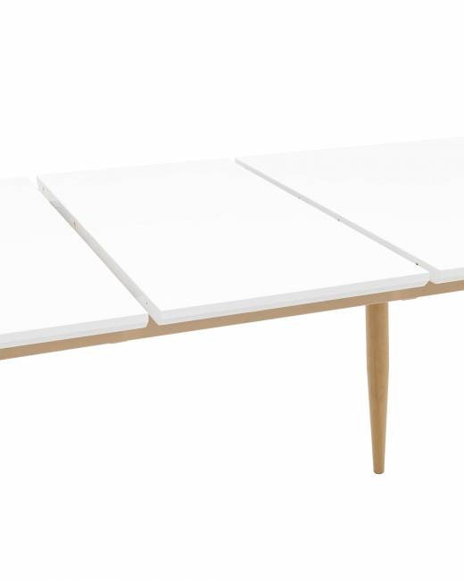 Стол обеденный Стокгольм раскладной 120-160*80 белый