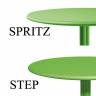 Стол пластиковый обеденный Spritz + Spritz Mini ментоловый Ø605х400-765 мм