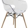 Кресло прозрачное Opal Wox Beech натуральный, прозрачный 590х590х820 мм
