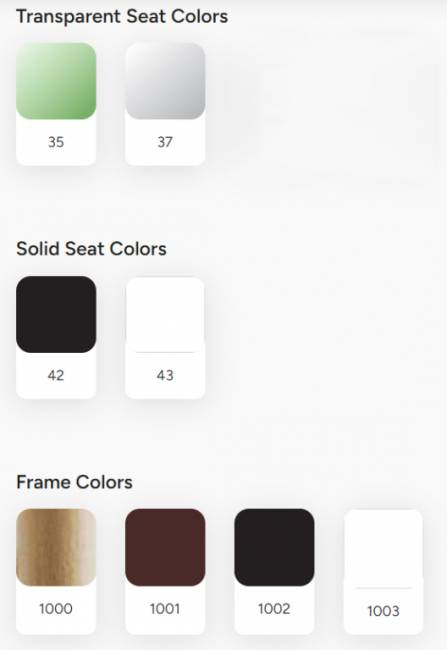 Кресло прозрачное Opal Wox Beech натуральный, прозрачный 590х590х820 мм