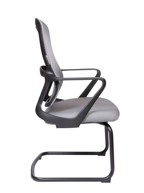 Кресло офисное / Плэй CF / Play CF  / черный пластик / серая ткань / серая сидушка