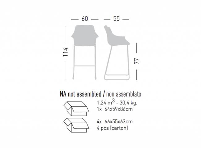 Кресло барное с обивкой More ST 76 600х550х1140 мм Кресло барное с обивкой More ST 76 600х550х1140 мм