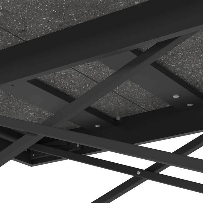 Стол универсальный трансформируемый АНДРЭ Loft ЛДСП терраццо/чёрный Стол универсальный трансформируемый АНДРЭ Loft ЛДСП терраццо/чёрный