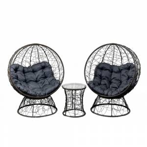 Набор мебели из искусственного ротанга Николетта, коричневый, синий