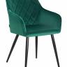 Стул обеденный DOBRIN ROBERT, черные матовые ножки, велюр V108-64 Зелёный