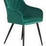 Стул обеденный DOBRIN ROBERT, черные матовые ножки, велюр V108-64 Зелёный