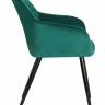 Стул обеденный DOBRIN ROBERT, черные матовые ножки, велюр V108-64 Зелёный