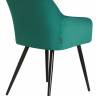 Стул обеденный DOBRIN ROBERT, черные матовые ножки, велюр V108-64 Зелёный