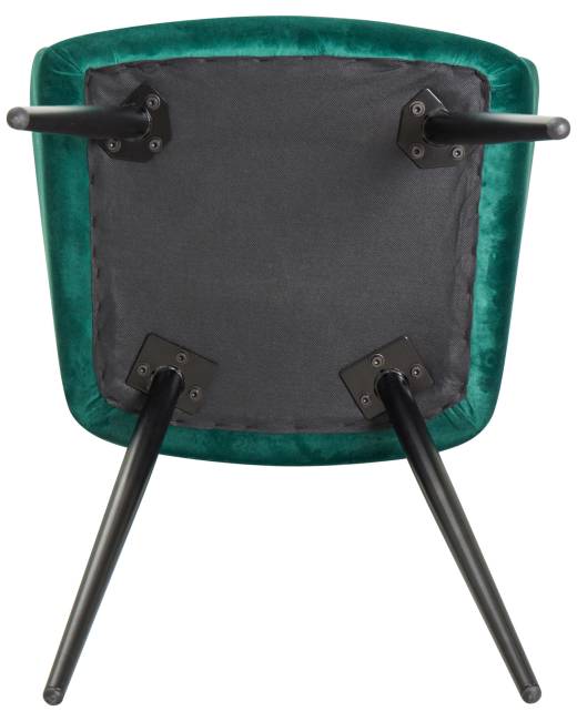 Стул обеденный DOBRIN ROBERT, черные матовые ножки, велюр V108-64 Зелёный