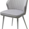 Стул SEATTLE-V СВЕТЛО-СЕРЫЙ BM-4, велюр / белый каркас М-City