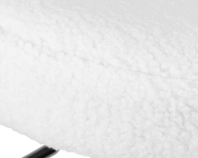 Набор 2 шт Табурет барный DOBRIN TEDDY BLACK, белый букле (13)