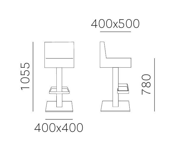Стул барный с обивкой HX 400х500х1055 мм Стул барный с обивкой HX 400х500х1055 мм