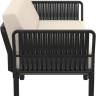 Диван пластиковый двухместный с подушками Portofino Lounge черный, бежевый 1600х800х690 мм Диван пластиковый двухместный с подушками Portofino Lounge черный, бежевый 1600х800х690 мм