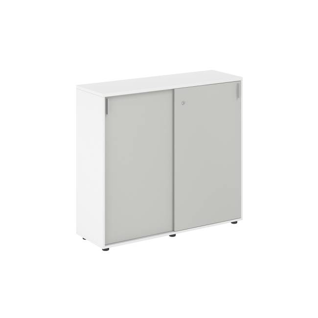 SG.711.WH.SH / Шкаф купе 1238х400х1125 средний, с замком / корпус: белый, фасады: серый бархат