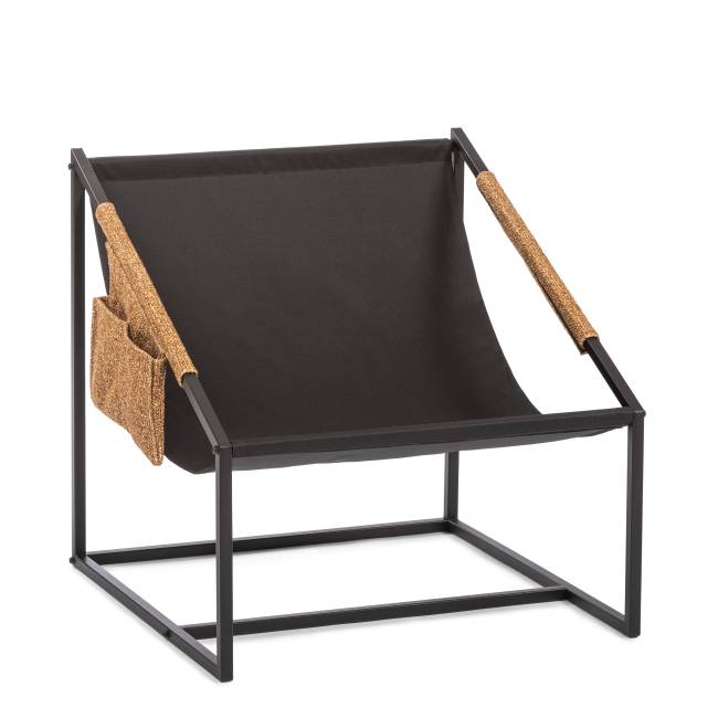 Кресло Charli/Чарли без подлокотника с карманом, велюр/букле, vt шейп горчичный светло-коричневый велюр/букле