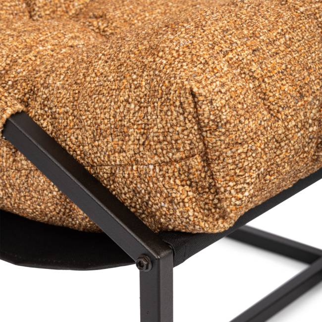 Кресло Charli/Чарли без подлокотника с карманом, велюр/букле, vt шейп горчичный светло-коричневый велюр/букле