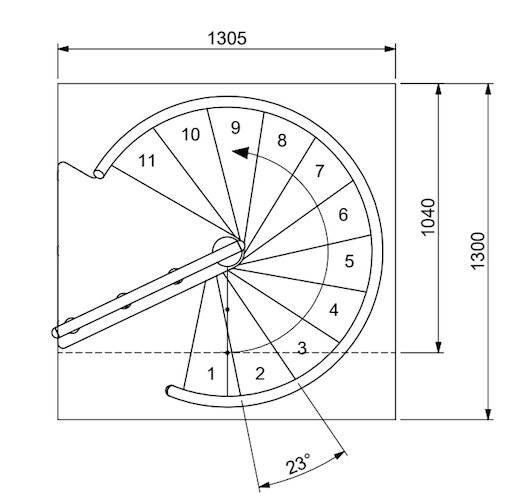 Винтовая лестница Calgary White d120 Винтовая лестница Calgary White d120