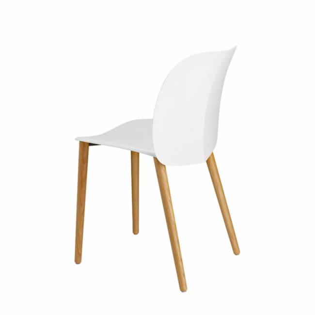 Стул пластиковый Natural Mentha Go Green натуральный дуб, лен 470х520х800 мм