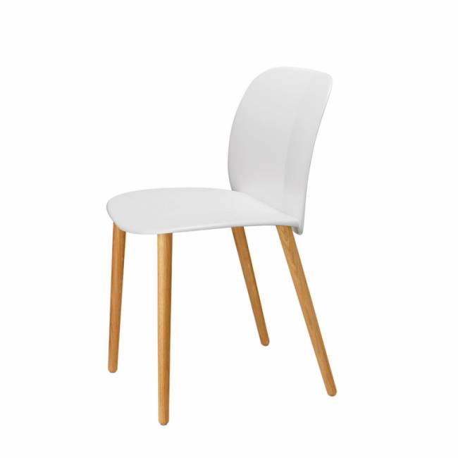 Стул пластиковый Natural Mentha Go Green натуральный дуб, лен 470х520х800 мм