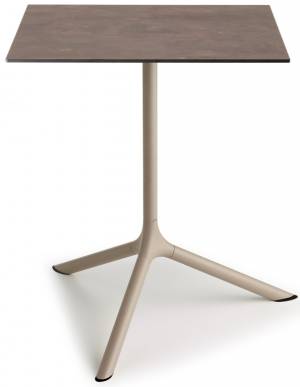 Стол ламинированный обеденный Tripe Maxi тортора, кортен 700х700х740 мм