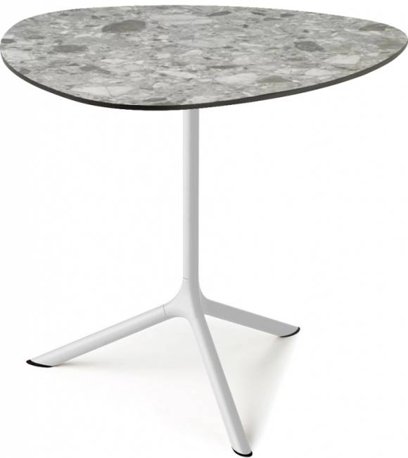 Стол ламинированный обеденный Tripe Maxi белый, зернистый 830х830х740 мм