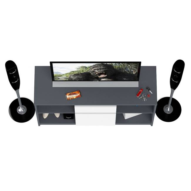 Тумба ТВ Мори МТВ1204.1 цвет графит/белый