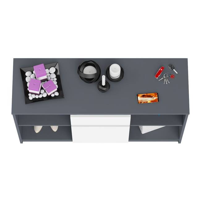 Тумба ТВ Мори МТВ1204.1 цвет графит/белый