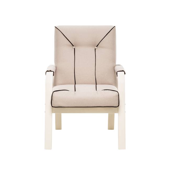 Кресло Leset Модена Люкс Слоновая кость Malmo 05, кант Malmo 28 Кресло Leset Модена Люкс Слоновая кость Malmo 05, кант Malmo 28