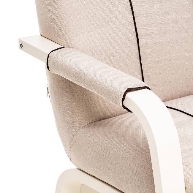 Кресло Leset Модена Люкс Слоновая кость Malmo 05, кант Malmo 28 Кресло Leset Модена Люкс Слоновая кость Malmo 05, кант Malmo 28