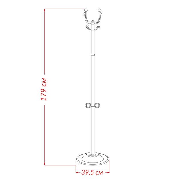 Вешалка напольная Leset Квадро-2 Чёрный