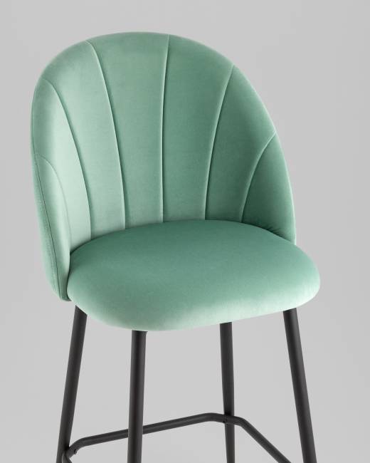 Стул полубарный Логан SN велюр фисташковый