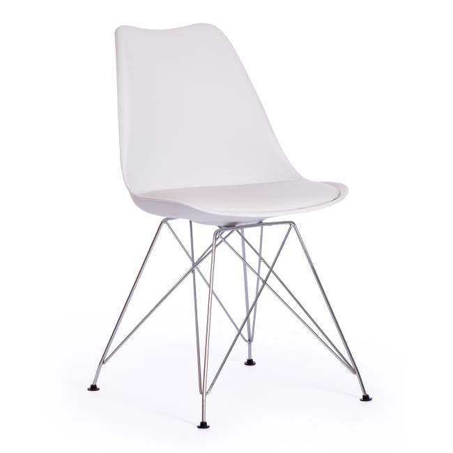 Стул Tulip Iron Chair/Тулип Айрон Чаир (мод.EC-123)/1 шт. в упаковке металл/пластик, 54,5*48*83,5см, white (белый) white (белый) металл/пластик