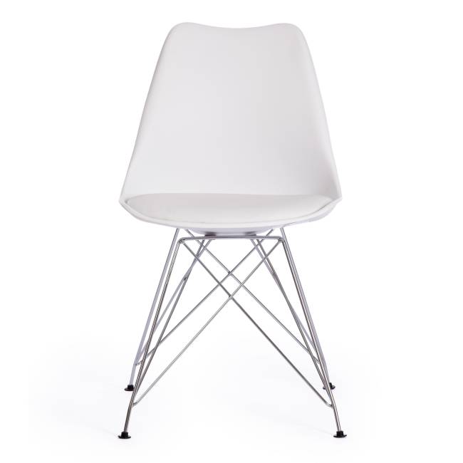 Стул Tulip Iron Chair/Тулип Айрон Чаир (мод.EC-123)/1 шт. в упаковке металл/пластик, 54,5*48*83,5см, white (белый) white (белый) металл/пластик