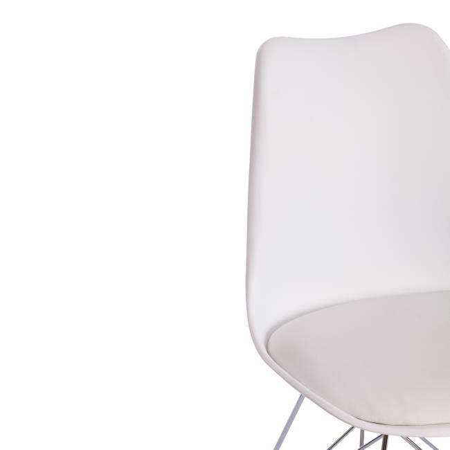 Стул Tulip Iron Chair/Тулип Айрон Чаир (мод.EC-123)/1 шт. в упаковке металл/пластик, 54,5*48*83,5см, white (белый) white (белый) металл/пластик
