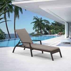 Шезлонг-лежак плетеный A30A2-W53 Brown с матрасом Шезлонг-лежак плетеный A30A2-W53 Brown с матрасом