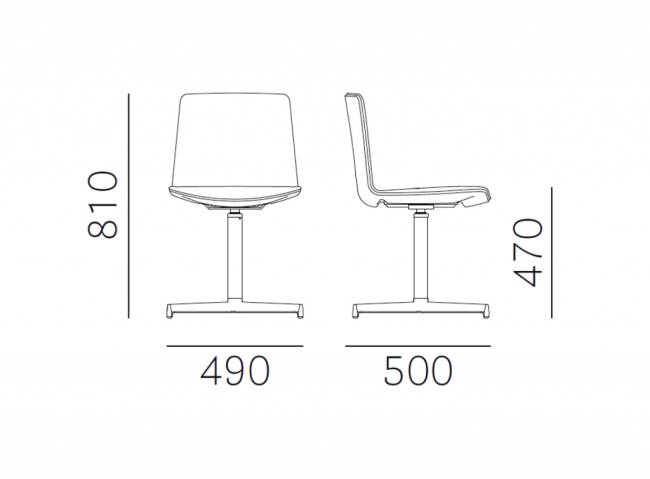 Стул офисный вращающийся Noa белый, желтый 490х500х810 мм Стул офисный вращающийся Noa белый, желтый 490х500х810 мм