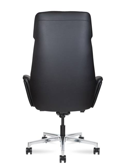 Кресло офисное / Тринити LB black  / черная экокожа / алюминиевая база