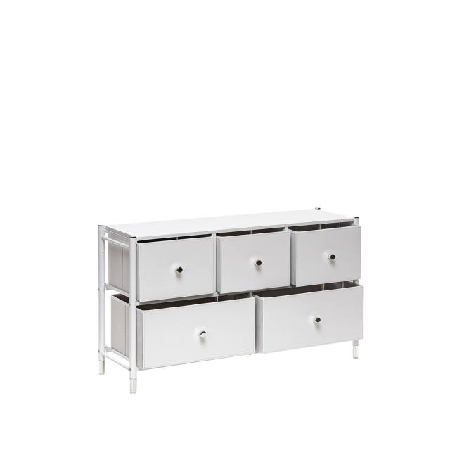 Комод Leset Хайди широкий 5 ящиков Белый Белый Комод Leset Хайди широкий 5 ящиков Белый Белый