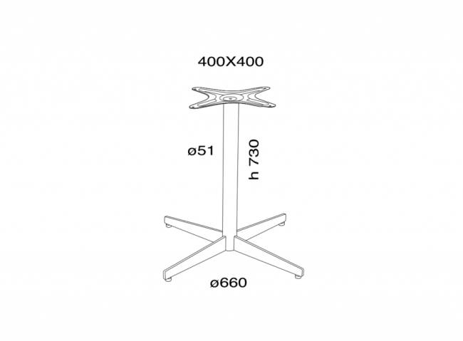 Подстолье металлическое Gala 342 Ø660x730 мм