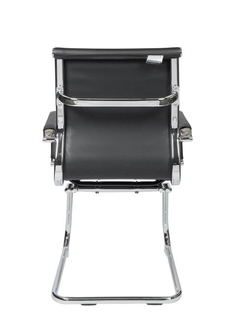 Кресло офисное / Техно CF / черная экокожа / хром