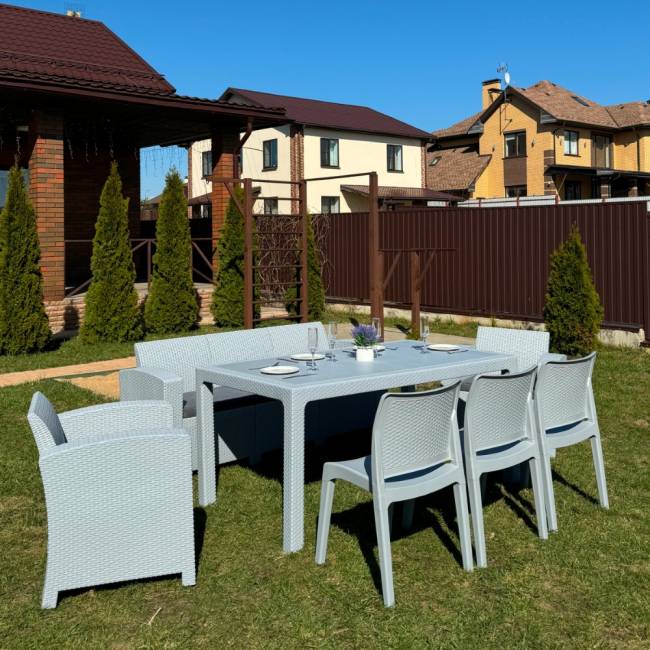 Обеденный комплект LANA LUX DINING XL светло-серый