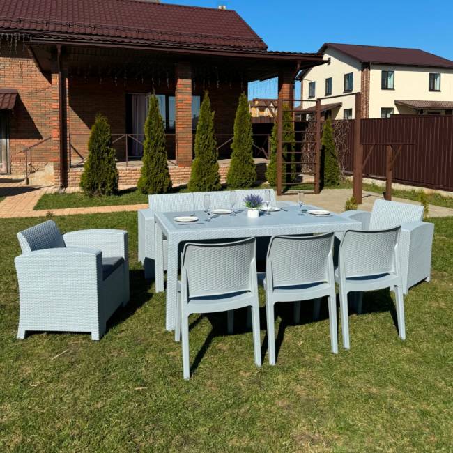 Обеденный комплект LANA LUX DINING XL светло-серый