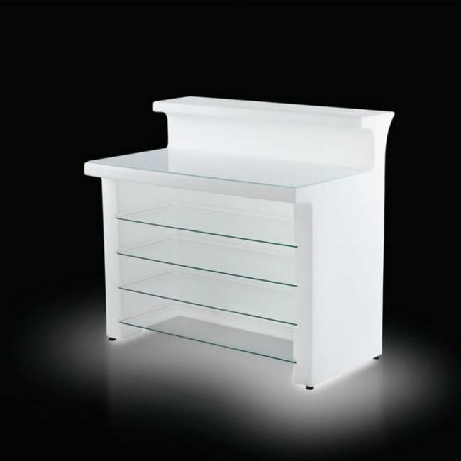 Полка стеклянная для барной стойки Break Line Glass Shelf 1040х400х6 мм