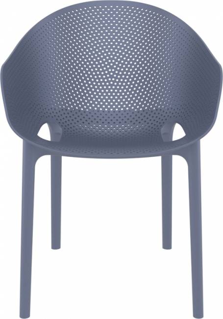 Кресло пластиковое Sky Pro темно-серый 540х600х810 мм